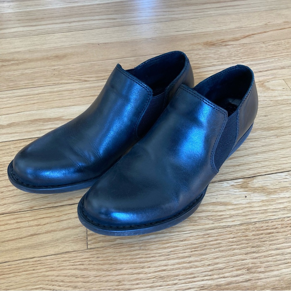 Born Black Leather Ankle Booties ‘Gordy’ - Size 6.5 - Picture 2 of 10